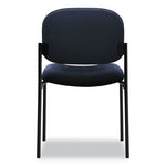 VL606 Stacking Guest Chair without Arms, Fabric Upholstery, 21.25" x 21" x 32.75", Navy Seat, Navy Back, Black Base