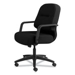 Pillow-Soft 2090 Series Managerial Mid-Back Swivel/Tilt Chair, Supports Up to 300 lb, 17" to 21" Seat Height, Black