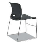 Olson Stacker High Density Chair, Supports Up to 300 lb, 17.75" Seat Height, Lava Seat, Lava Back, Chrome Base, 4/Carton