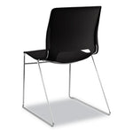 Motivate High-Density Stacking Chair, Supports Up to 300 lb, 17.75" Seat Height, Onyx Seat, Black Back, Chrome Base, 4/Carton