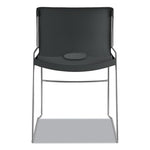 Olson Stacker High Density Chair, Supports Up to 300 lb, 17.75" Seat Height, Lava Seat, Lava Back, Chrome Base, 4/Carton