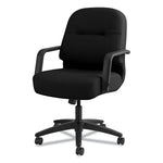 Pillow-Soft 2090 Series Managerial Mid-Back Swivel/Tilt Chair, Supports Up to 300 lb, 17" to 21" Seat Height, Black