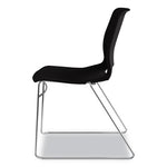 Motivate High-Density Stacking Chair, Supports Up to 300 lb, 17.75" Seat Height, Onyx Seat, Black Back, Chrome Base, 4/Carton