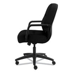 Pillow-Soft 2090 Series Managerial Mid-Back Swivel/Tilt Chair, Supports Up to 300 lb, 17" to 21" Seat Height, Black