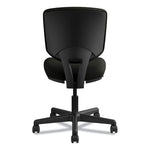 Volt Series Leather Task Chair with Synchro-Tilt, Supports Up to 250 lb, 18" to 22.25" Seat Height, Black