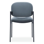 VL606 Stacking Guest Chair without Arms, Fabric Upholstery, 21.25" x 21" x 32.75", Charcoal Seat, Charcoal Back, Black Base