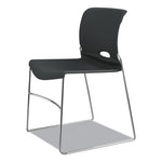 Olson Stacker High Density Chair, Supports Up to 300 lb, 17.75" Seat Height, Lava Seat, Lava Back, Chrome Base, 4/Carton