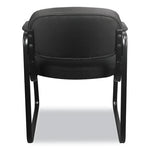 HVL653 SofThread Bonded Leather Guest Chair, 22.25" x 23" x 32", Black Seat, Black Back, Black Base