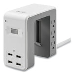 Essential SurgeArrest Surge Protector, Bridge Design, 6 AC Outlets/4 USB Ports, 6 ft Cord, 1,080 J, White