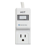 Surge Protector, 6 AC Outlets, 4 ft Cord, 600 J, White