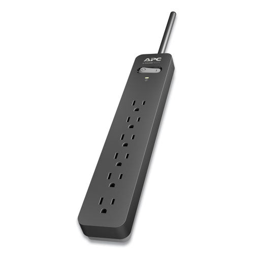 Essential SurgeArrest Surge Protector, 6 AC Outlets, 10 ft Cord, 1,080 J, Black