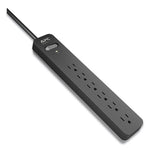 Essential SurgeArrest Surge Protector, 6 AC Outlets, 10 ft Cord, 1,080 J, Black