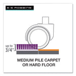 Floor+Mate, For Hard Floor to Medium Pile Carpet up to 0.75", 36 x 48, Clear