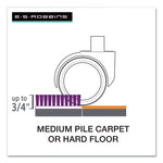 Floor+Mate, For Hard Floor to Medium Pile Carpet up to 0.75", 46 x 48, Clear