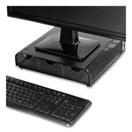 Perch Monitor Stand and Desk Organizer, 13" x 12.5" x 3", Black