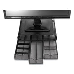 Perch Monitor Stand and Desk Organizer, 13" x 12.5" x 3", Black