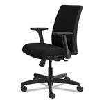 Ignition Series Fabric Low-Back Task Chair, Supports Up to 300 lb, 17" to 21.5" Seat Height, Black