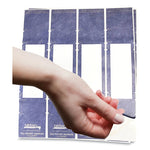 File Pocket Handles, 9.63 x 2, Dark Blue/White, 4/Sheet, 12 Sheets/Pack