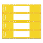 File Pocket Handles, 9.63 x 2, Yellow/White, 4/Sheet, 12 Sheets/Pack