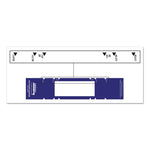 File Pocket Handles, 9.63 x 2, Dark Blue/White, 4/Sheet, 12 Sheets/Pack