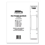 File Pocket Handles, 9.63 x 2, Yellow/White, 4/Sheet, 12 Sheets/Pack