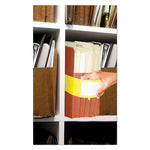 File Pocket Handles, 9.63 x 2, Yellow/White, 4/Sheet, 12 Sheets/Pack