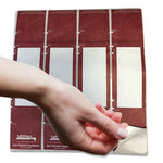 File Pocket Handles, 9.63 x 2, Red/White, 4/Sheet, 12 Sheets/Pack