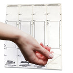 File Pocket Handles, 9.63 x 2, White, 4/Sheet, 12 Sheets/Pack