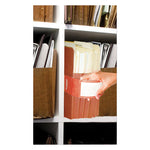 File Pocket Handles, 9.63 x 2, Red/White, 4/Sheet, 12 Sheets/Pack