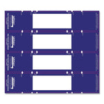 File Pocket Handles, 9.63 x 2, Dark Blue/White, 4/Sheet, 12 Sheets/Pack