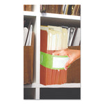 File Pocket Handles, 9.63 x 2, Green/White, 4/Sheet, 12 Sheets/Pack