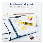 HI-LITER Desk-Style Highlighters, Yellow Ink, Chisel Tip, Yellow/Black Barrel, Dozen