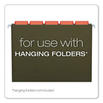 Transparent Colored Tabs For Hanging File Folders, 1/5-Cut, Red, 2" Wide, 25/Pack