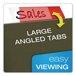 Transparent Colored Tabs For Hanging File Folders, 1/5-Cut, Red, 2" Wide, 25/Pack