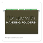 Transparent Colored Tabs For Hanging File Folders, 1/5-Cut, Green, 2" Wide, 25/Pack