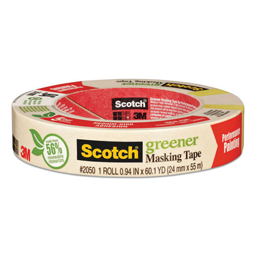 Greener Masking Tape 2050, 3" Core, 0.94" x 60 yds, Beige