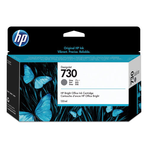 HP 730, (P2V66A) Gray Original Ink Cartridge