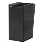 Time Card Rack for 7" Cards, 25 Pockets, ABS Plastic, Black