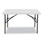 IndestrucTable Classic Folding Table, Rectangular, 48" x 24" x 29", Platinum