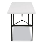 IndestrucTable Classic Folding Table, Rectangular, 48" x 24" x 29", Platinum