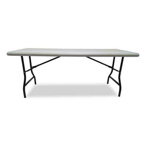 IndestrucTable Industrial Folding Table, Rectangular, 72" x 30" x 29", Platinum