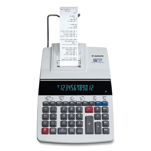 MP27DII 12-Digit Desktop Printing Calculator, Black/Red Print, 4.8 Lines/Sec