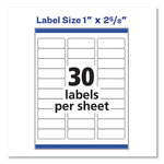 Easy Peel White Address Labels w/ Sure Feed Technology, Laser Printers, 1 x 2.63, White, 30/Sheet, 500 Sheets/Box