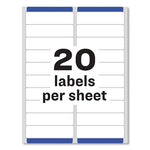 Easy Peel White Address Labels w/ Sure Feed Technology, Laser Printers, 1 x 4, White, 20/Sheet, 250 Sheets/Box