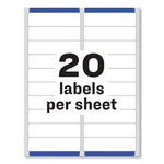 Easy Peel White Address Labels w/ Sure Feed Technology, Laser Printers, 1 x 4, White, 20/Sheet, 25 Sheets/Pack