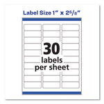 Easy Peel White Address Labels w/ Sure Feed Technology, Laser Printers, 1 x 2.63, White, 30/Sheet, 100 Sheets/Box