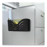 EZ Link Magnetic Wall Mount Supply Organizer, Legal/Letter/Tabloid Size, 10" x 2.63" x 5", Black