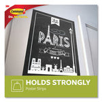 Poster Strips, Removable, Holds Up to 1 lb per Pair, 0.63 x 1.75, White, 136/Pack