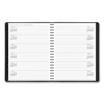 Contemporary Weekly/Monthly Planner, Vertical-Column Format, 11 x 8.25, Graphite Cover, 12-Month (Jan to Dec): 2024