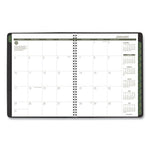 Recycled Weekly Vertical-Column Format Appointment Book, 11 x 8.25, Black Cover, 12-Month (Jan to Dec): 2024